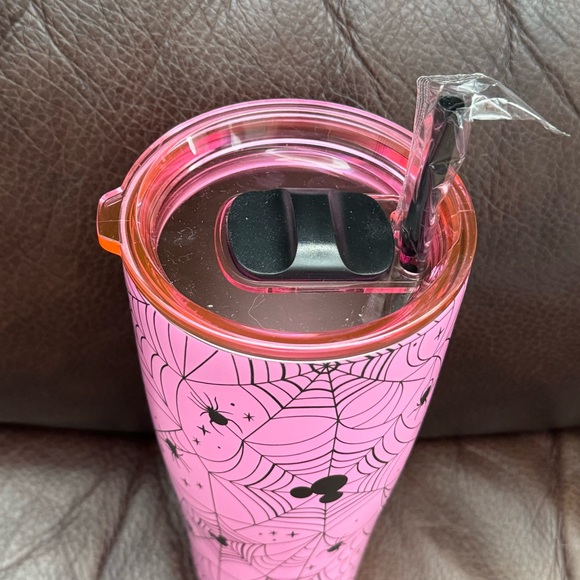Disney Mouse Ears & Spider Webs Pink Halloween Travel Tumbler - Picture 5 of 7